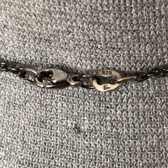 Carved ivory bone flower necklace 925 silver Avery sterling marked 20” antique - Picture 6 of 6